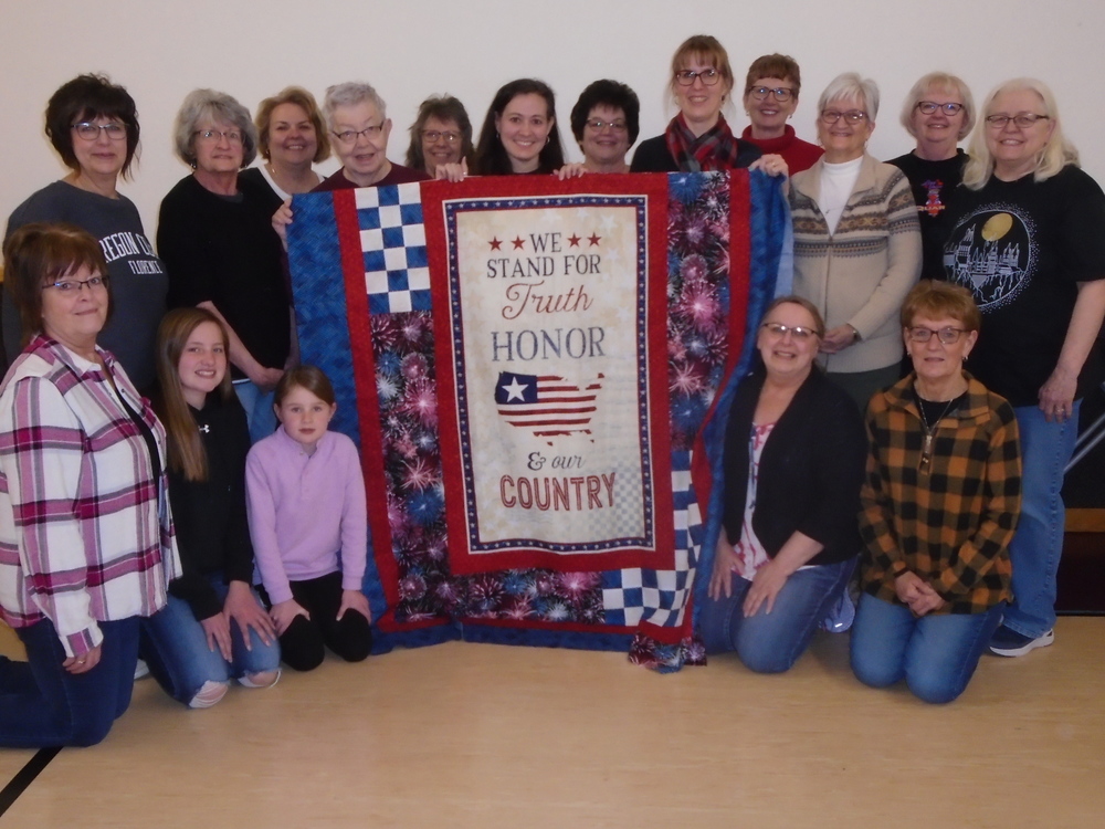 These ladies gathered to sew Quilts of Valor.