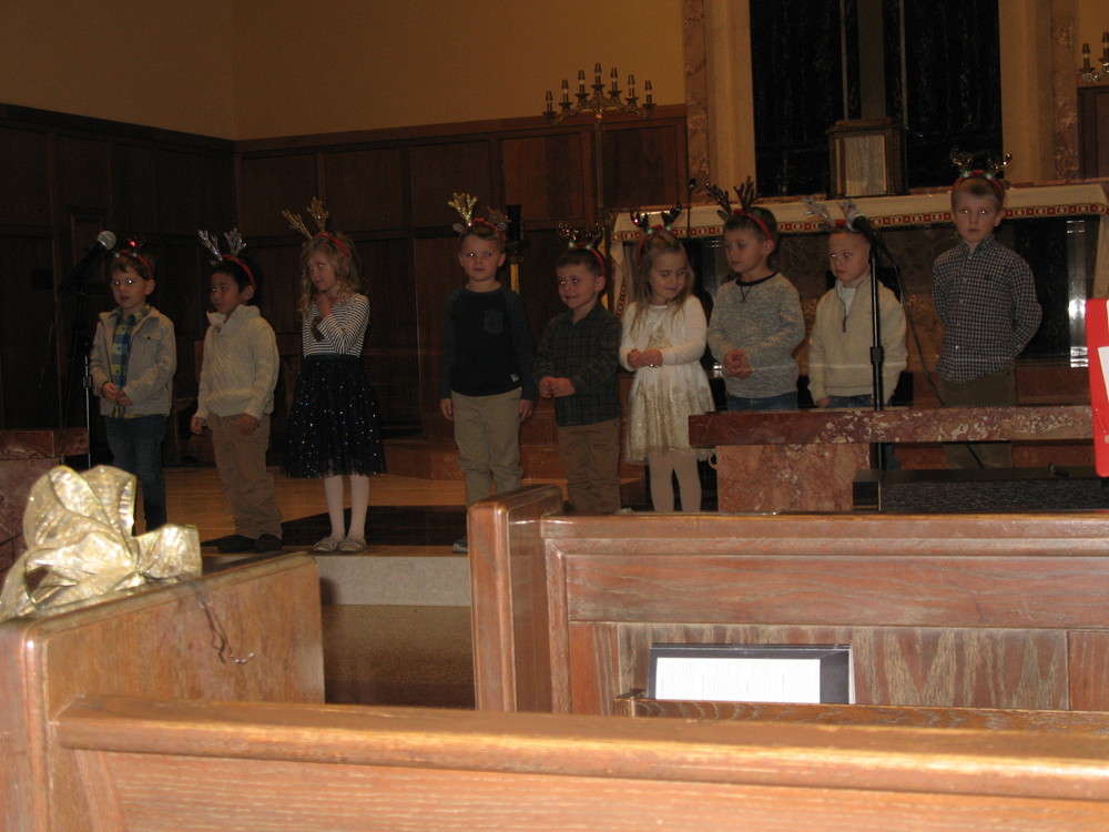 St. Joseph School presented their Christmas program on Friday, December 17 in the church.	Photo by Lorraine Lieswald