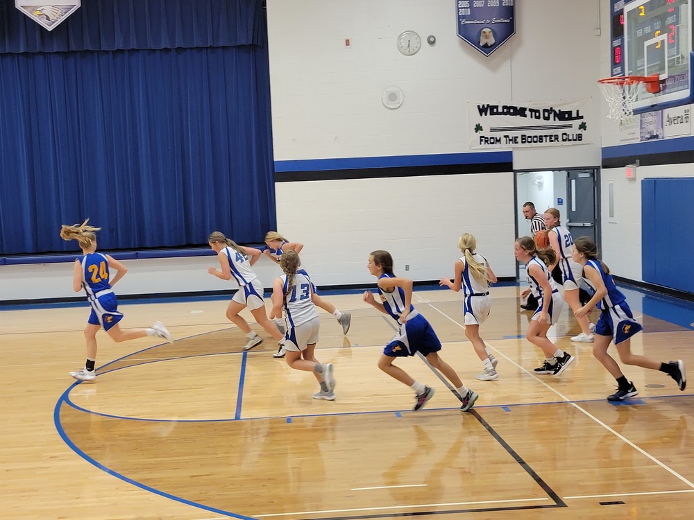 West Holt Junior High Girls Basketball Action