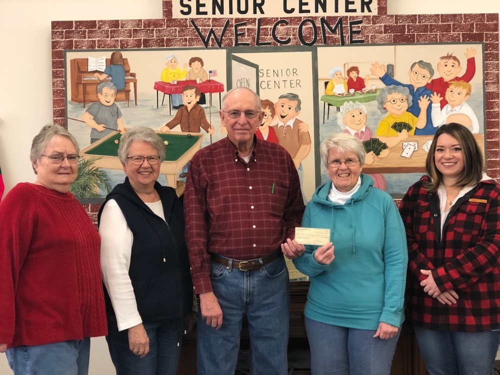 Senior Center Board members Agnes Carey, Margaret Linse, Leon Rentschler, Janet Kliment, and President of Thrift Shop Board Kim Dobias. Courtesy Photo