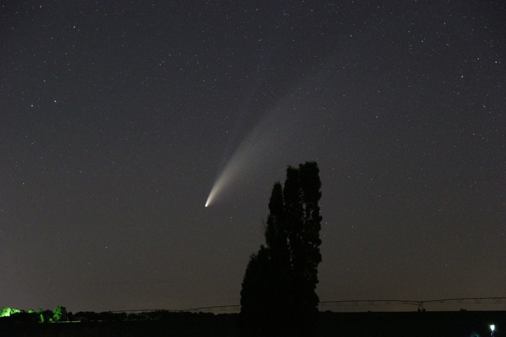 Comet C/2020 F3 Neowise seen over Plainview, taken by the Republican's Sean Anderson