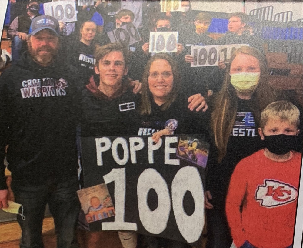 Poppe hits 100 wins...
