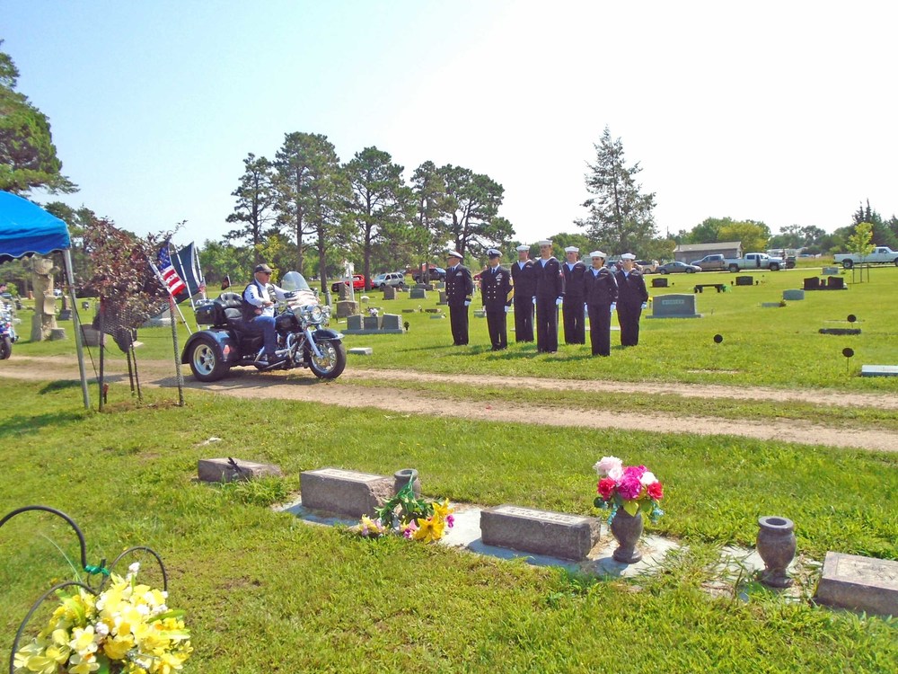 Fireman First Class Louis Tushla's grave side service