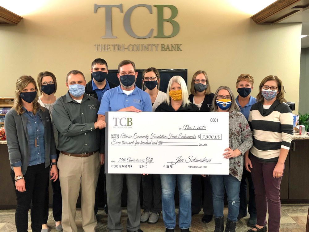 TCB presented a $7,500 check to Atkinson Community Foundation.
