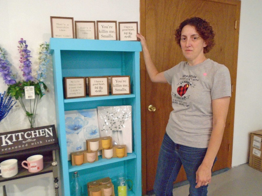 Ruth Brotsky with some of the products she will be selling.
