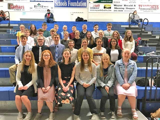 Members of the West Holt Junior High Speech Team