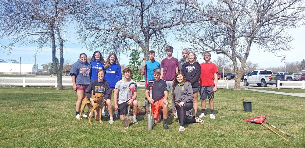 West Holt Ag students planted a tree for Arbor Day.