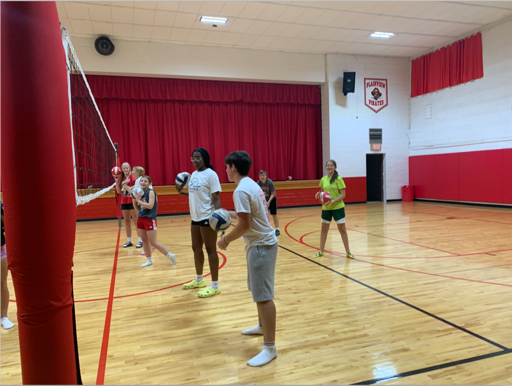 FCCLA members playing volleyball