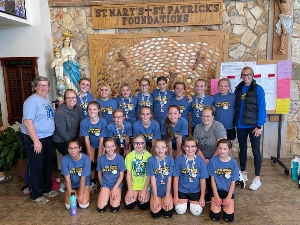 Fifth and Sixth grades girls who competed in volleyball tournaments this fall.