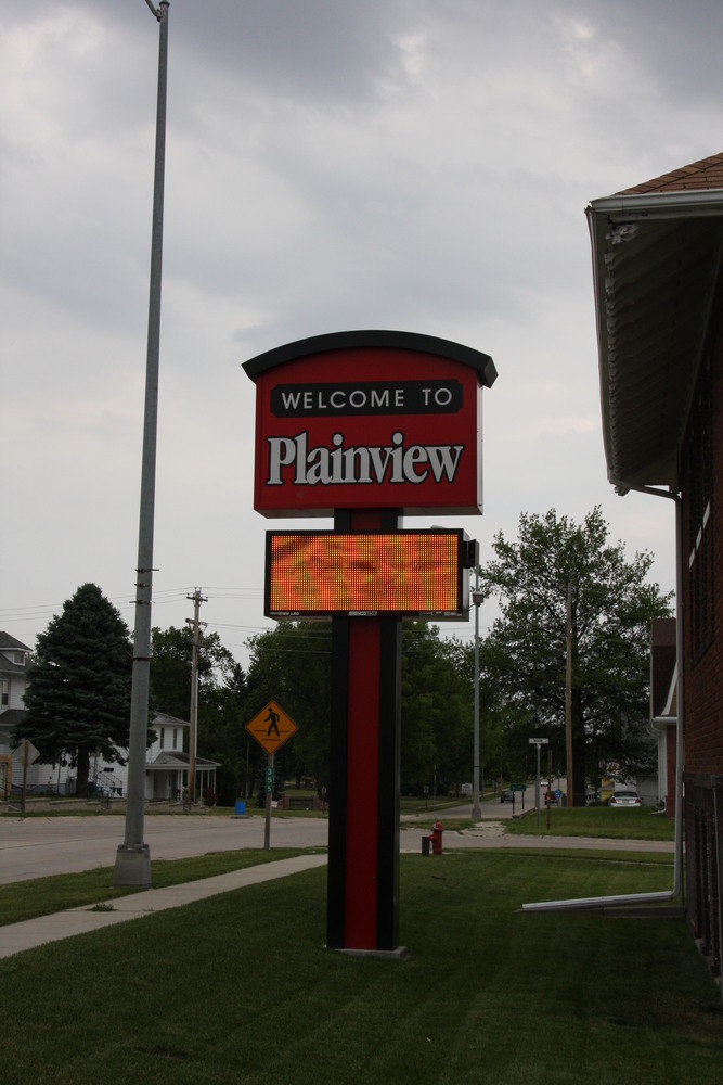 Plainview Library sign