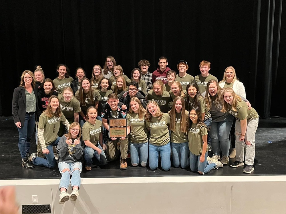 - front (L to R), Aaraya Nielsen, Madison Peterson, Garret Buschkamp, Megan Tramp, Rori Schmidt, Rebecca Leader, Francine Zulueta. 2nd row, Elizabeth Wortmann, Sean Segovia, Rylie Arnes, Cameryn Fiscus, Samantha Strunk, Emma Bilka, Madelyn Loecker. 3rd row, Coach Holly Wortmann, Ella Reifenreth, Morgan Stevens, Leila Barta, Lauren Loecker, Alexa Suing, Lillie Early, Hunter Tarr. Back row, Cierra Peterson, Emily Guenther, Sophia Wortmann, Katie Neuharth, Quinnlin Mosher, Kijah Hess, Payton Anderson, Carter Guenther, Grant Schieffer, Jack Schieffer, Coach Nancy Schieffer.