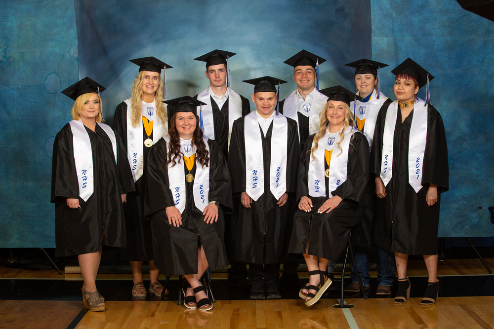 Nine NHS seniors received diplomas