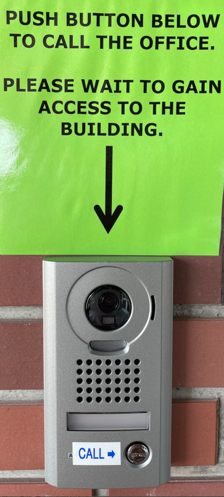 Security button at West Holt School