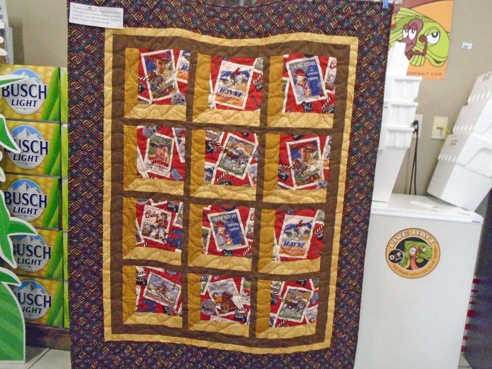 Quilt on display at Speedee Mart