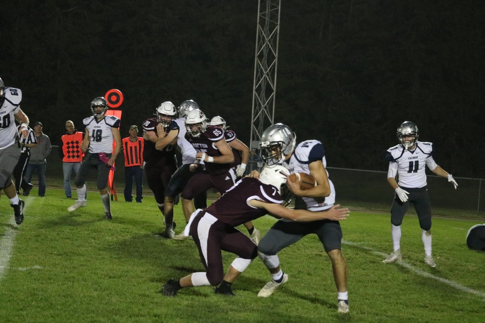Will Steffen tackles the ball carrier