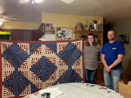 Teadtke receives "Quilt of Valor"