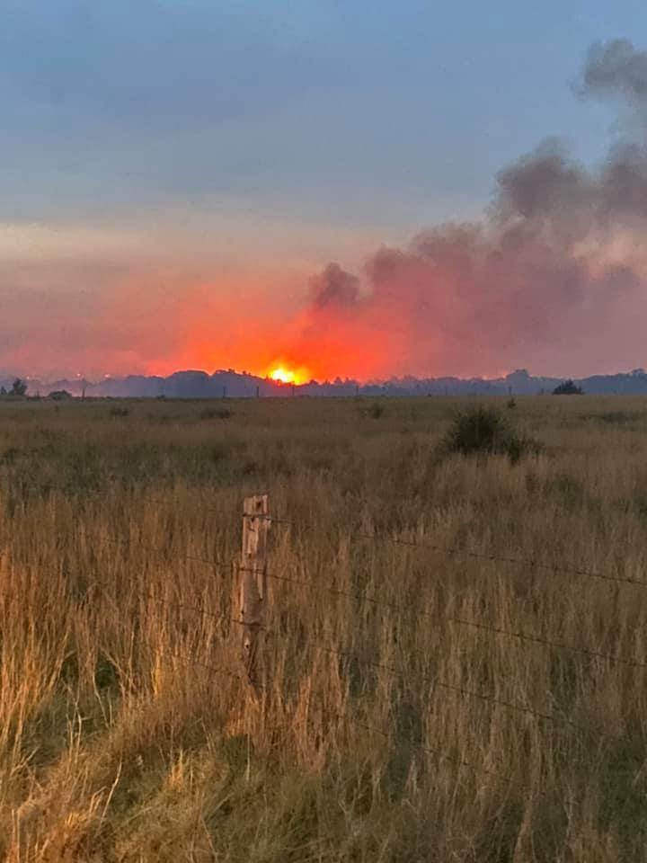 This photo was shared by a reader and was taken approximately a half to three quarters of a mile from the fire.