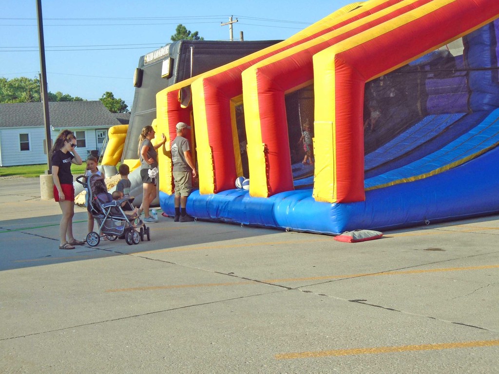 Bounce houses were at the WHMS Open House.