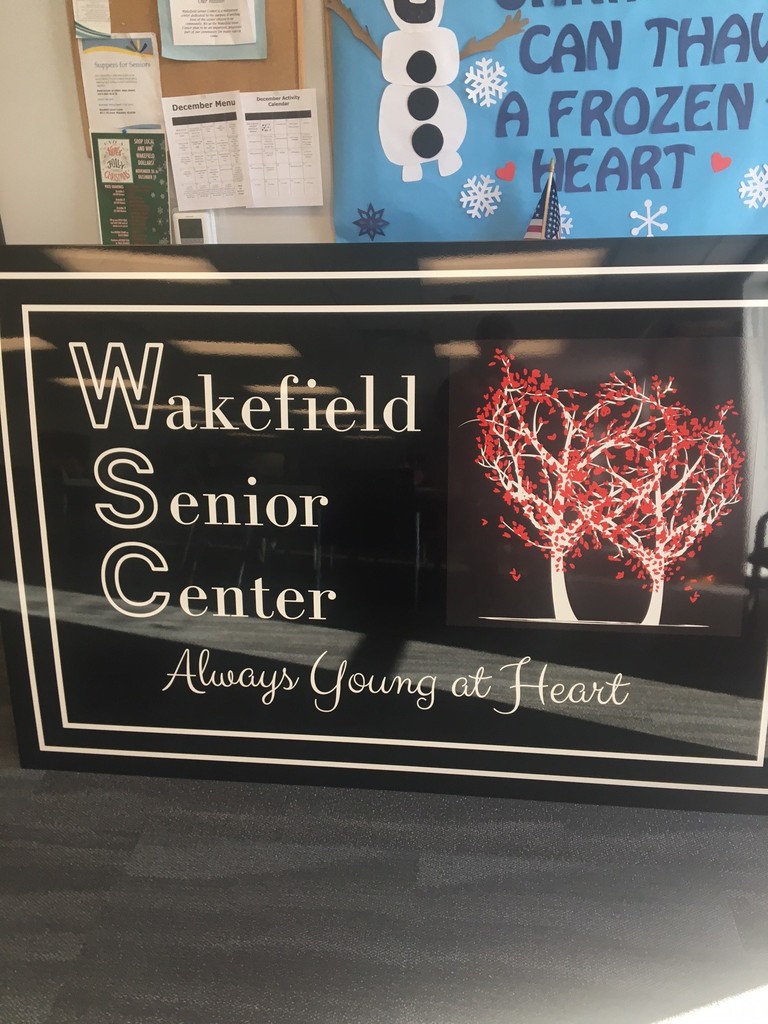 The new sign for Wakefield Senior Center