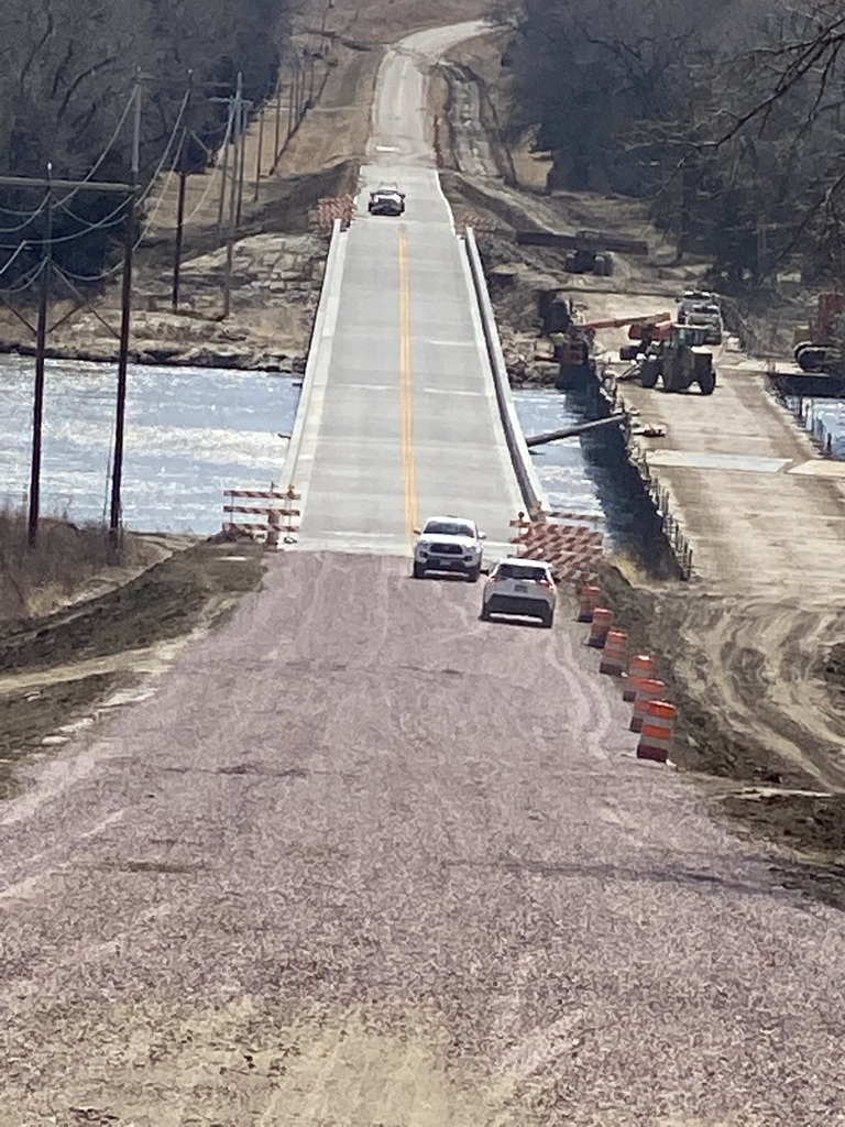 The bridge over the Niobrara River between Stuart and Naper officially opened on Tuesday morning. Photo courtesy Holt County Road Department