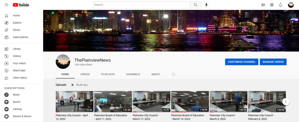 The Plainview News YouTube Channel