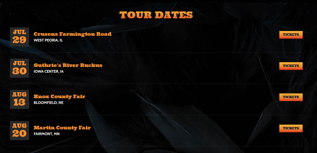 Tour Dates
