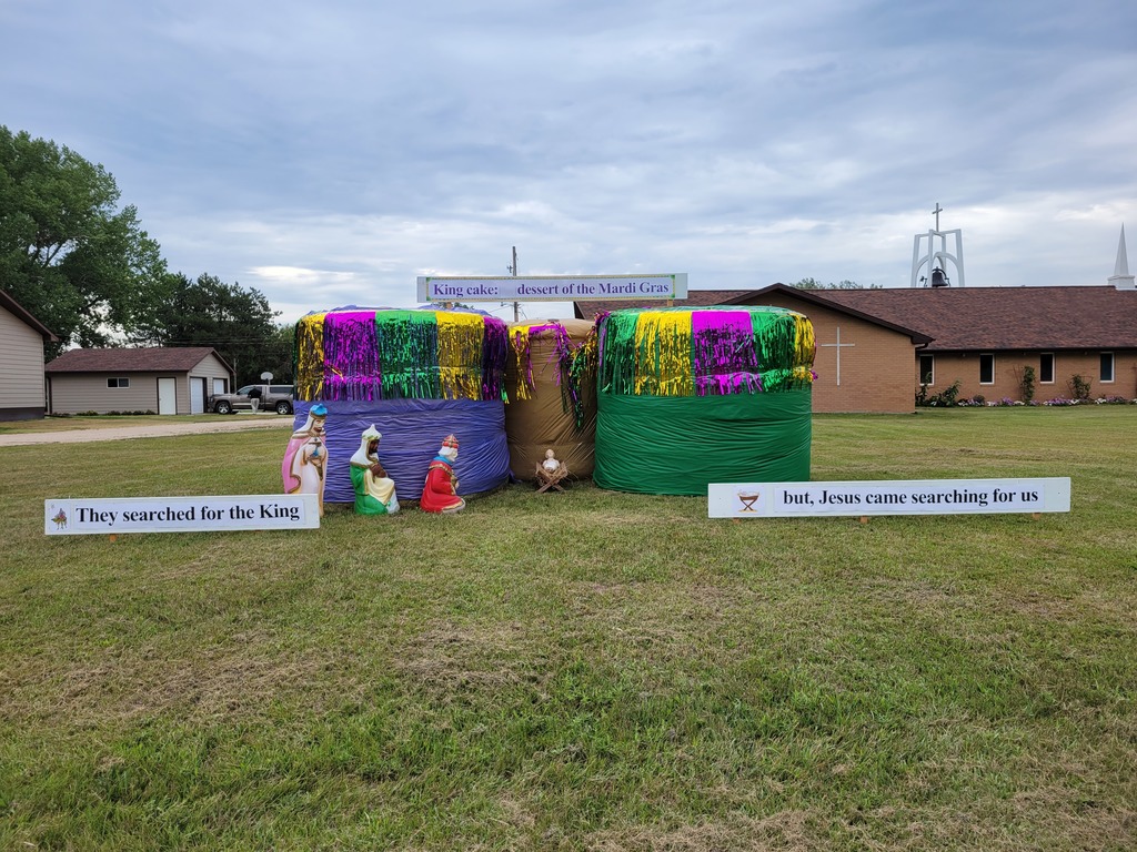 This Hay Sculpture is on display at Immanuel Lutheran Church on North Highway 11. 