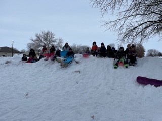 Zion youth during their snow outing during Lutheran Schools week