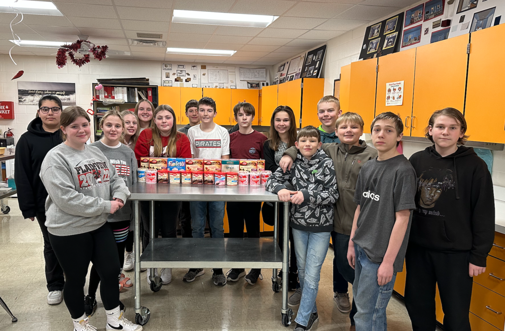 Seventh-graders win food drive contest during FCCLA week
