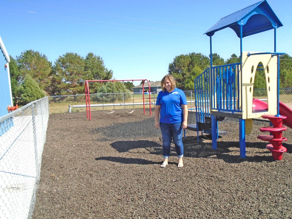 West Holt Public Schools' new playground for the 3-year-old class.