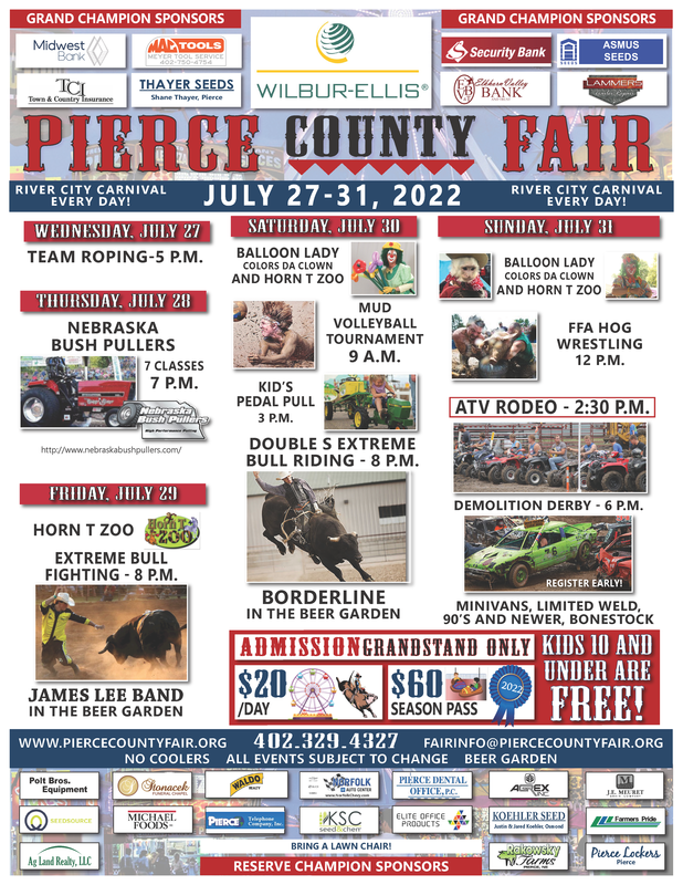 Pierce County Fair Starts Next Week The Plainview News